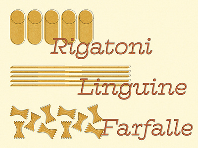 Pasta pasta! food foodie illustration italian kitchen pastal simple typography