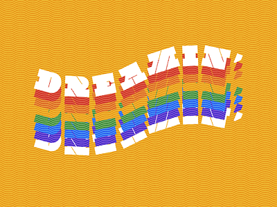 Me 24/7 dreaming pride rainbow retro summer texture typography