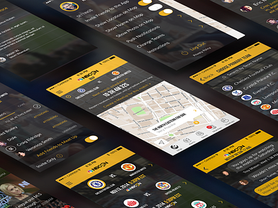 NBC Sports MatchMaker app dark design fans football friends interface map soccer sport ui ux