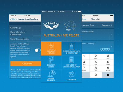 Australian Air Pilots app australian calculate convert flight ios iphone pilot union