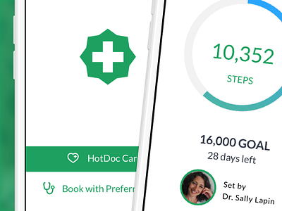 HotDoc Care booking design doctor goal health iphone medical steps ui user interface