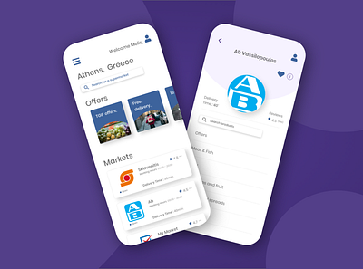 Supermarket Delivery App UX adobe xd branding design hellodribbble minimal prototyping uidesign uidesigner user experience user research ux uxdesign webdesign