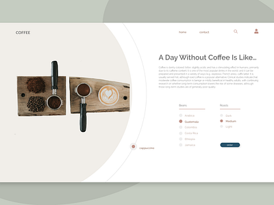 Coffee Shop | Order Page adobe illustrator adobe xd adobephotoshop coffee designer portfolio firstshot flat goodmorning hellodribbble uidesign uidesigner uiux user interface ux webdesign website