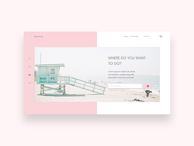 Travel Webside | Landing Page adobe xd app branding design flat icon identity illustration illustrator logo minimal type typography ui ux uidesign uidesigner vector web webdesign website