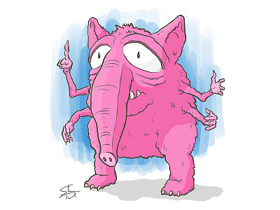 Monster cartoon character drawing illustration monster