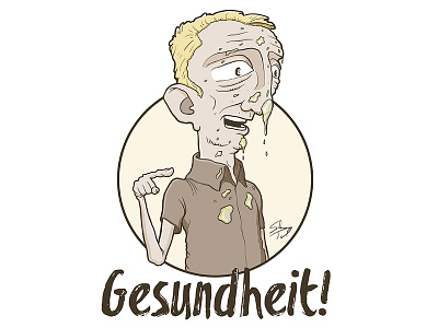 Gesundheit! cartoon character characterdesign drawing gesundheit illustration sneeze