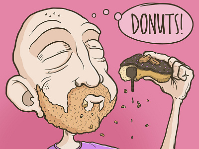 Donuts cartoon character donut illustration mmmm