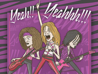 Hair Metal 80s cartoon character drawn by shawn hair metal heavy metal illustration music rock