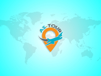As Tour Logo airplane design icon illustration logo tour travel agency ui vector