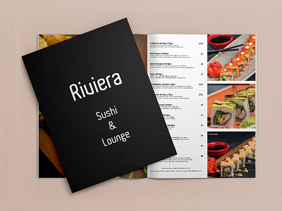 Riviera Menu adv branding design illustration menu ui vector