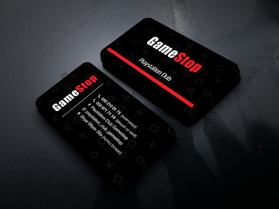 GameStop Visit Card design illustration logo ui