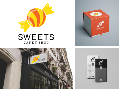 Day 11 - Sweets candy challenge logo mockups orange packaging sweets thirty day yellow