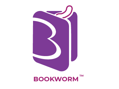 Day 14 - Bookworm book bookworm challenge logo magenta purple reading thirty day