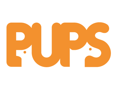 Day 15 - Pups challenge dog dogs logo negative space orange puppies pups thirty day youthful