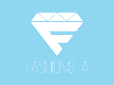 Day 28 - Fashionista blue challenge day diamond fashion fashionista glamorous logo thirty trendy