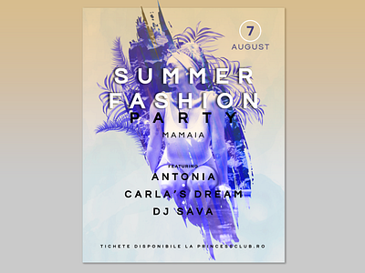 Fashion Summer Party Poster Concept fashion party event party flyer poster poster art poster design summer summer flyer summer party summer party flyer vlad cojocaru