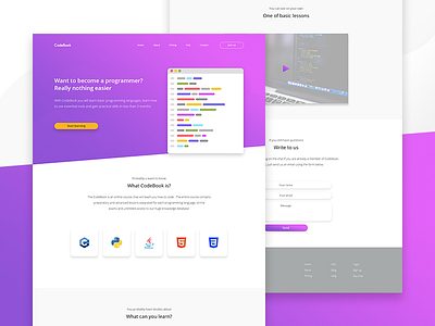 CodeBook Landing page #2