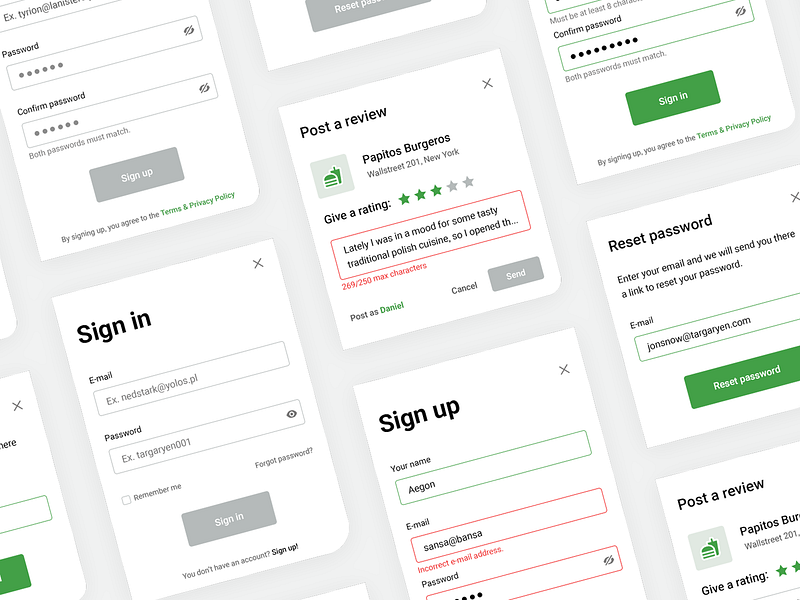 🥙 Modals for FoodScout by Daniel Wodziczka on Dribbble