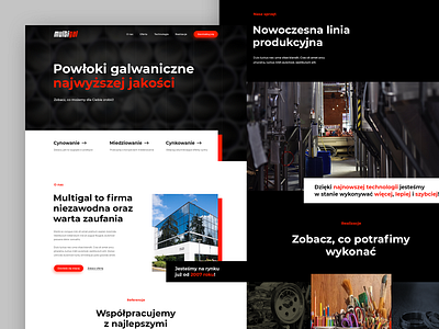 🔴 Multigal - Homepage button contact footer gallery galvanization hero home page industry landing map offer product design ui ux webdesign