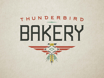 Thunderbird Bakery Logo bakery logo birdlogo branding identity local logo rustic small business thunderbird vintage