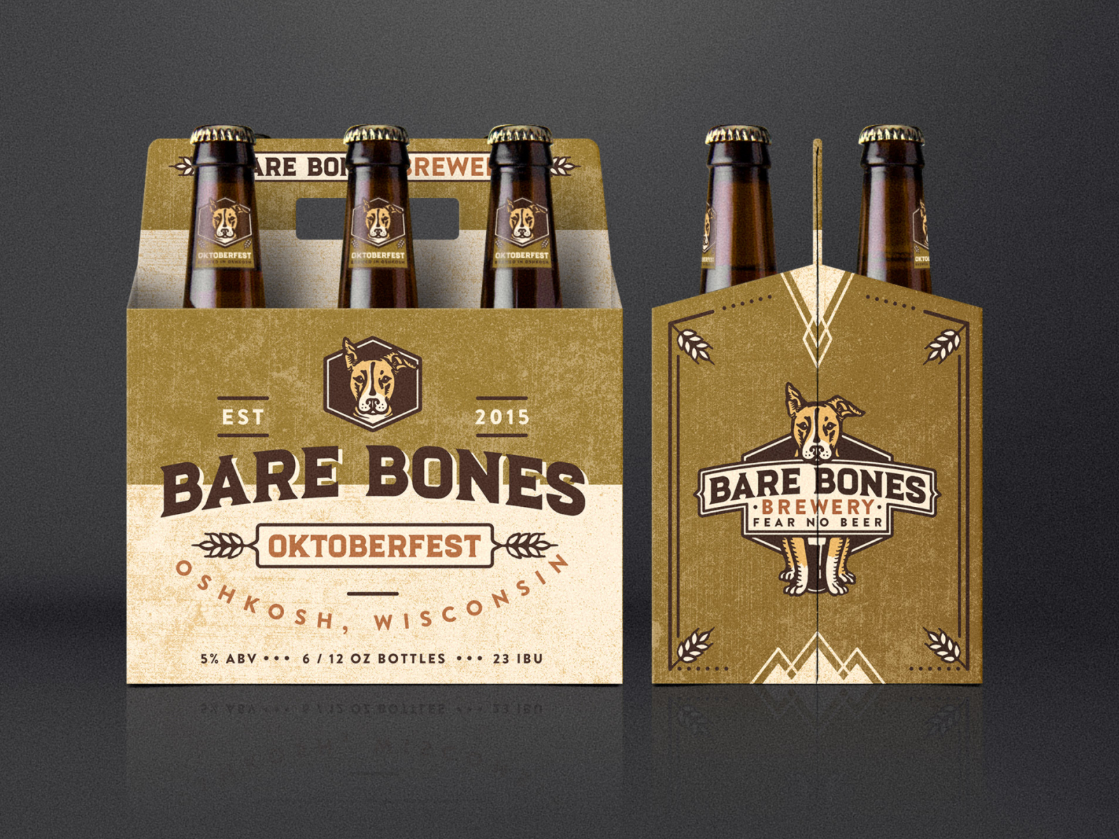 Bare Bones Brewery 6-Pack by Desirée Mae Studio on Dribbble