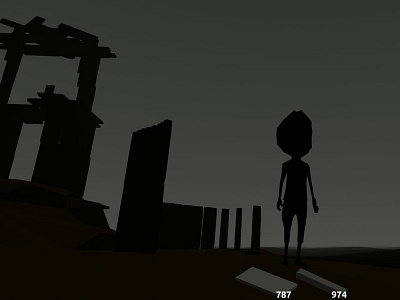 Dark scene from Feelin game