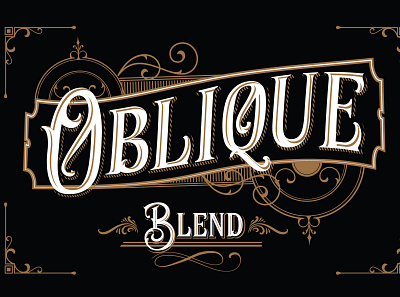 Oblique Blend Coffee branding coffee coffee shop concept design icon illustration illustrator logo typography vector