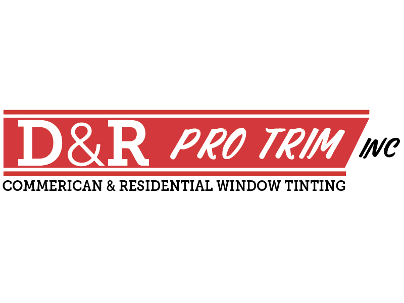 D&R ProTrim - Commercial & Residential Window Tinting scrip fonts oklahoma branding window tinting logo