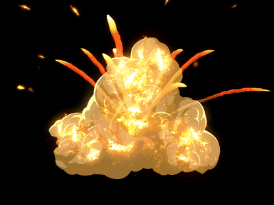 Explosion cartoon explode explosion stylised zelda
