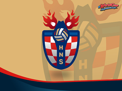 Redesign World Cup Logo Series : Croatia badge croatia event flat football happy illustration logo sports logo vatreni world cup