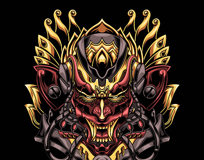 Mecha LeOni character demon design design t shirt ghost illustration monster t shirt vector