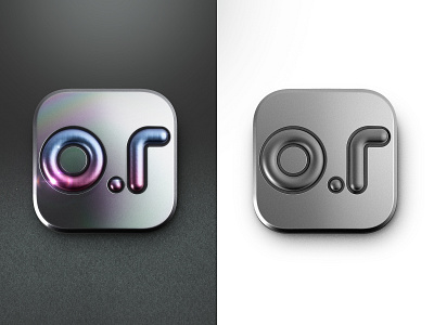 Icon o.r 3d app c4d design icon illustration logo metal photoshop ui