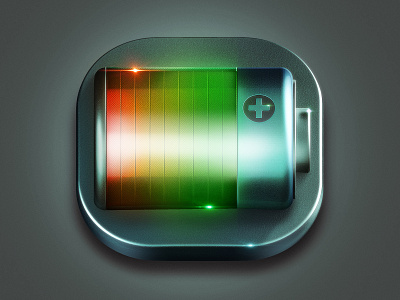 Icon Battery 3d app battery c4d charging design electric power icon icon design illustration logo metal photoshop ui ux