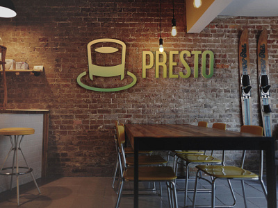 Presto Cafe and Bakery Mockup #2 coffee gradient illustrator logo magic minimal pun simple visual