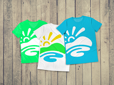 Green Hill Lake Camp Mockup #2 camp fun gradient illustrator logo simple summer vibrant