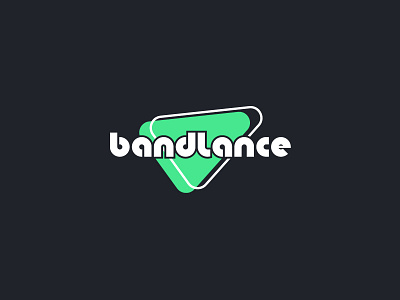 Bandlance band black brand branding clean dark design graphic design green guitar guitar pick lance logo logo design minimal modern typography vector