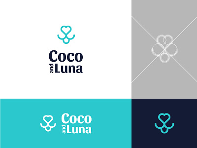 Coco and Luna blue brand branding cat clean coconut design dog flat graphic design logo logo design luna minimalism minimalist modern nose suplement suplements typography
