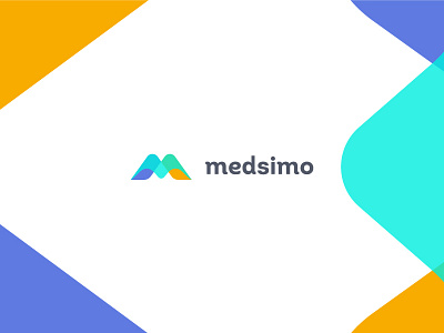 Medsimo brand branding clean dentist design doctor equipment graphic design logo logo design medical medicine minimal modern overlay typography