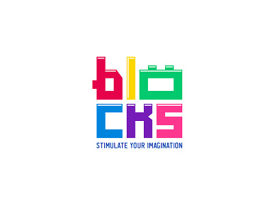 Blocks block blocks brand branding clean design flat graphic design imagination kids kids art logo logo design minimal modern typography