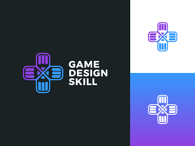 Game Design Skill brand branding d pad design game games gaming graphic design icon logo logo design minimal modern pencil typography