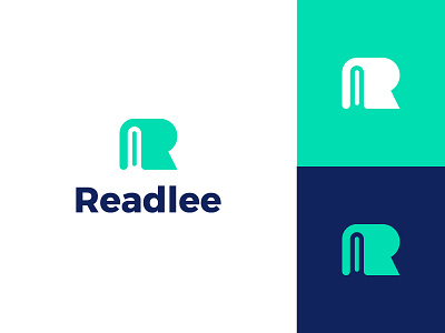 Readlee book brand branding clean clever clever smart modern design education graphic design knowledge logo logo design minimal modern r read reading typography