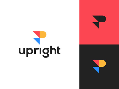 Upright abstract arrow brand branding clean communication design flat graphic design logo logo design minimal modern typogaphy up