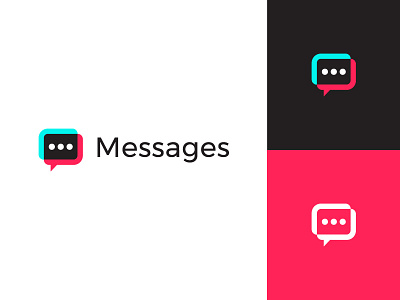 Messages brand branding bubble chat clean design flat graphic design logo logo design message messages minimal modern text type