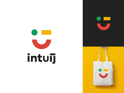 Intuij brand branding clean design fashion flat graphic design kids logo logo design minimal modern smile toys