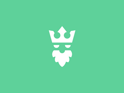 Angry King beard brand branding clean crown design flat graphic design icon illustration king kings logo logo design minimal modern vector
