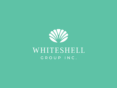 WhiteShell bank blue brand branding clean design flat graphic design green logo logo design merchandise minimal modern shell typography vector white