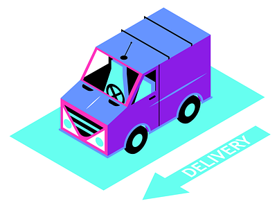Isometric van arrow car delivery design flat design geometric design illustration illustrator isometric isometric car isometric illustration isometry van van illustration vector vector art vector illustration
