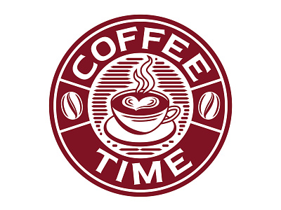 COFFEE TIME LOGO branding coffee cup coffee logo coffee shop coffee time cup design graphic design illustrated logo illustration illustrator logo logo design logo designer sign vector vector illustration vectorart