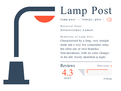 Urban Jungle Dictionary - Solarostemos Lumen (Lamp Post)