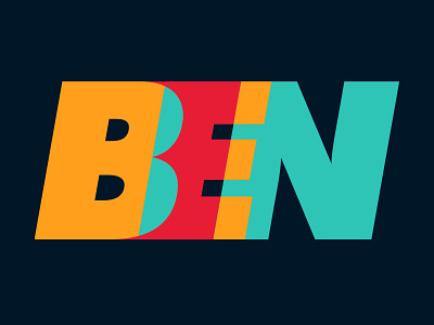 BEN - Application logo rework branding creation design fun logo logo alphabet photoshop prototype rework typography